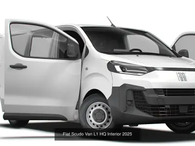 Fiat Scudo Van HQ Interior 2025 3D Model Collection