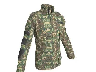 Military Uniform Jacket 3D model 3D model