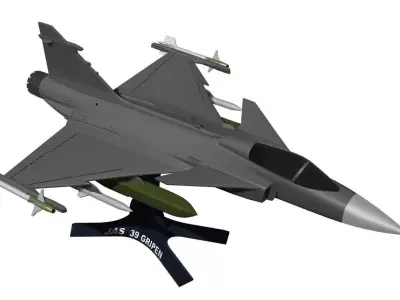 Saab JAS 39 Gripen FULL LOAD 3D print model
