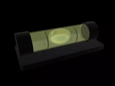 Stylised Spirit level Low-poly 3D model