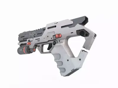 Future sci-fi laser pistol 3D model