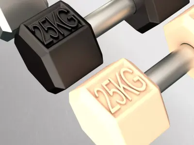 Stylized Dumbbell 3D Model  Fitness Equipment 01 Free 3D print model