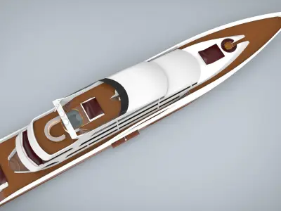 Yacht II Low-poly 3D model