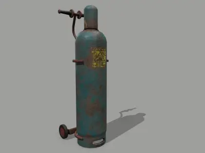 Propane Tank Low-poly 3D model 14