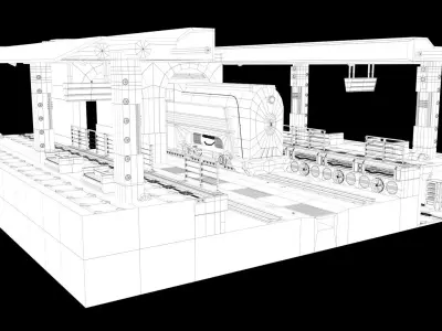 Si-Fi Railway station 3D model