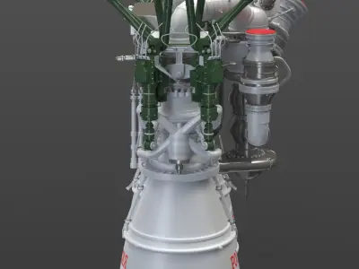Rocket Engine RD-180 3D model
