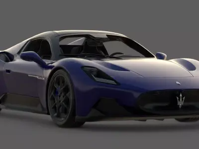 2023 Maserati MC20 Cielo 3D Model  Italian Exotic  Low-poly 3D model