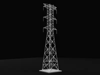 Transmission Tower Power Tower 3D model