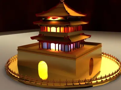 Chinese house 3D model buy