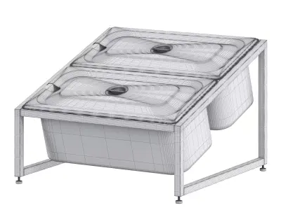 Pizza topping organizer 3D model