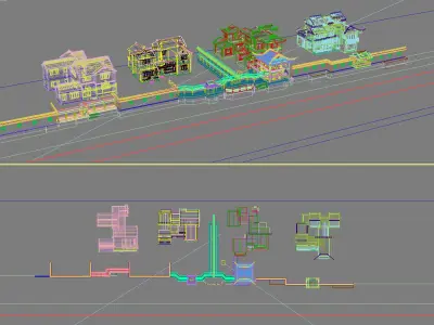 Chinese Style Architecture 3D model 9
