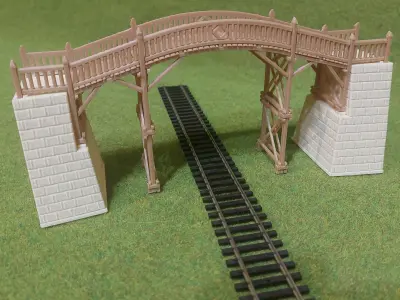 Wooden arched footbridge 1-87 FDM 3D print model