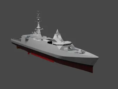 FFG-X Concept  Low-poly 3D model