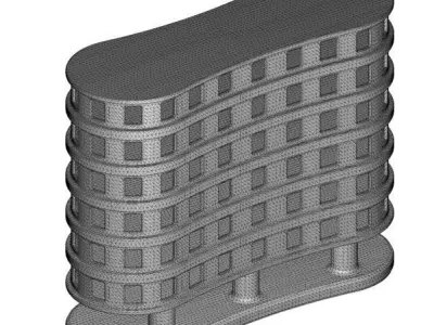 Elegant Multi Storey Building 3D print model purchase