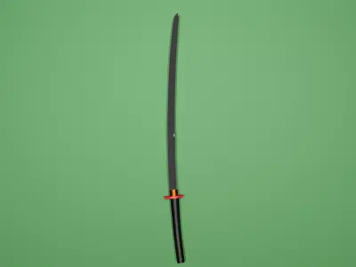 Blade of Legends 3D Modeled Katana Unsheathed 3D model
