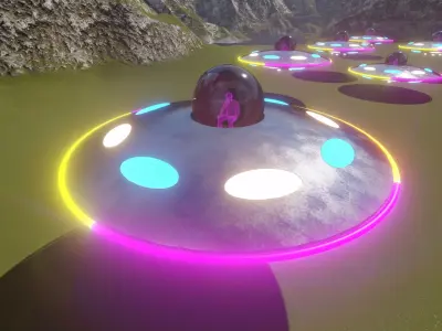 spaceship ufo flying saucer 3D model