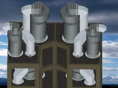 10000-tonnes-per-day-cyclone-preheater-2-strings-cement-plant... Free 3D model