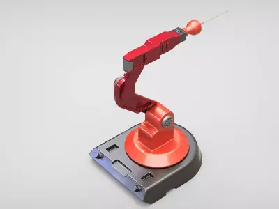 Robotic arm mechanical industrial 3D model