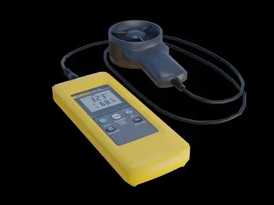 Anemometer flue gas analyzer Low-poly 3D model