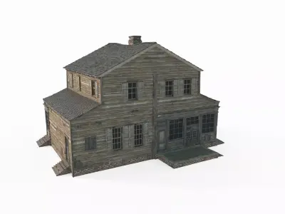 17th-century townhouses and shops 3D model