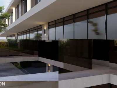 Modern Commercial Building 3D Model 3D model