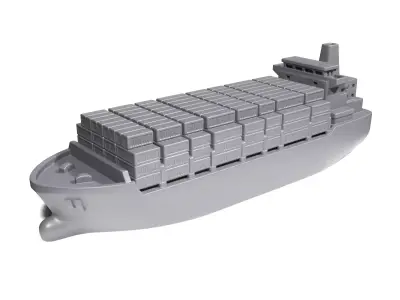 Modern container ship 3D print model