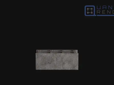 ConcreteBloc 001 Low-poly 3D model