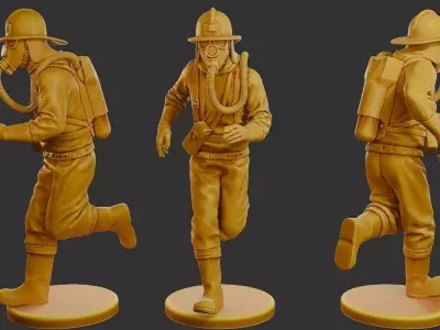 Czechoslovakian firefighter 90s 003 3D print model