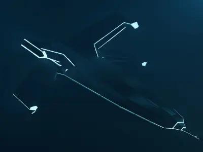 Sci-fi Ship 3D model