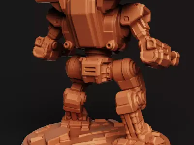 Heavy Battle Mech Walker Sci-Fi Wargaming Miniature 3D print model