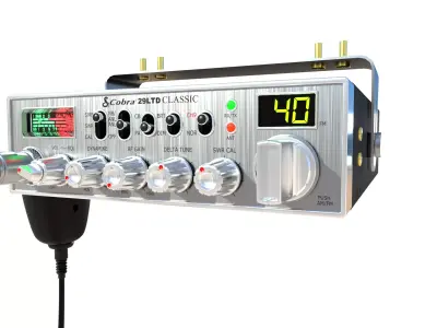 CB Radio Cobra 29 LTD 3D Model Classic Pro Truck CB Transceiver Low-poly 3D model