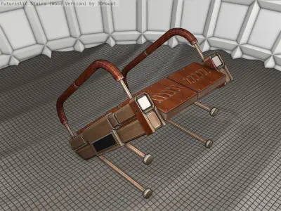 Wood Stairs - Construction Element 5 Low-poly 3D model