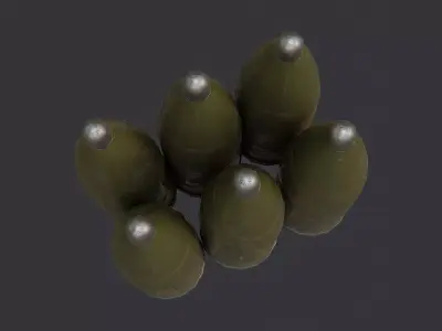 Military Chemical Missile Stack Low-poly 3D model