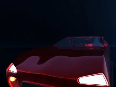Red Car Free 3D model