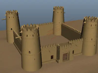 Arab Fort Low-poly 3D model get