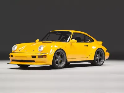 Porsche 964 Racing  Low-poly 3D model