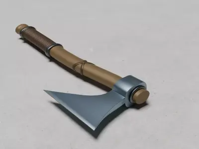 Warrior Hatchet Low-poly 3D model