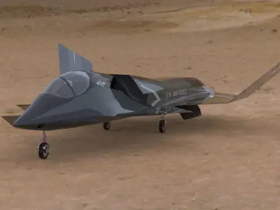 YF-23 Phantom for 3ds and obj 3D model