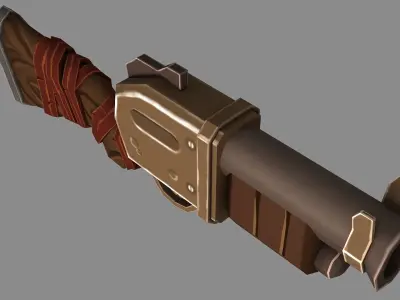 Low poly Gun Free low-poly 3D model