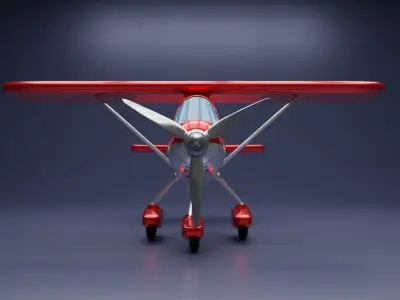Toon Cessna Caravan Airplane Low-poly 3D model