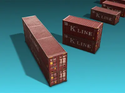 Shipping Container 09 Low-poly 3D model