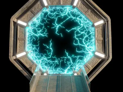 Worn Down Portal Free low-poly 3D model
