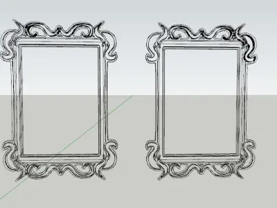 Fancy Picture Frame With Ship 3D model
