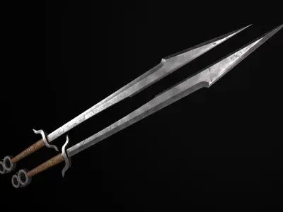 Fantazy Sword Melee Weapon Low-poly 3D model order