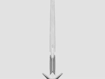 Paladins sword Low-poly 3D model