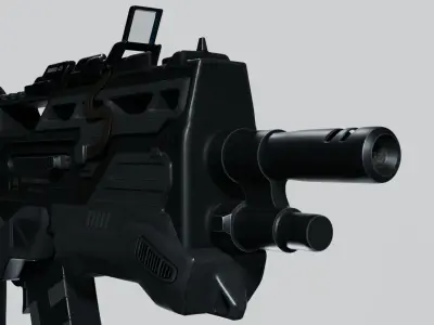 Rifle-001 Low-poly 3D model
