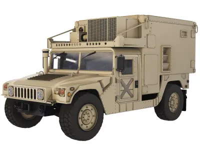 Humvee Military M1113 Shelter 2005 3D model