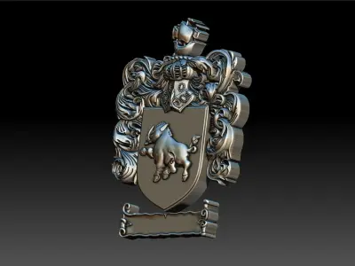 COAT OF ARMS BOAR 3D print model