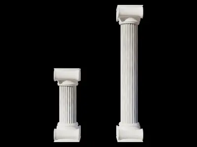 Ionic Column long and short 3D model