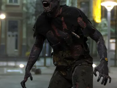 Burned Zombie 3D model